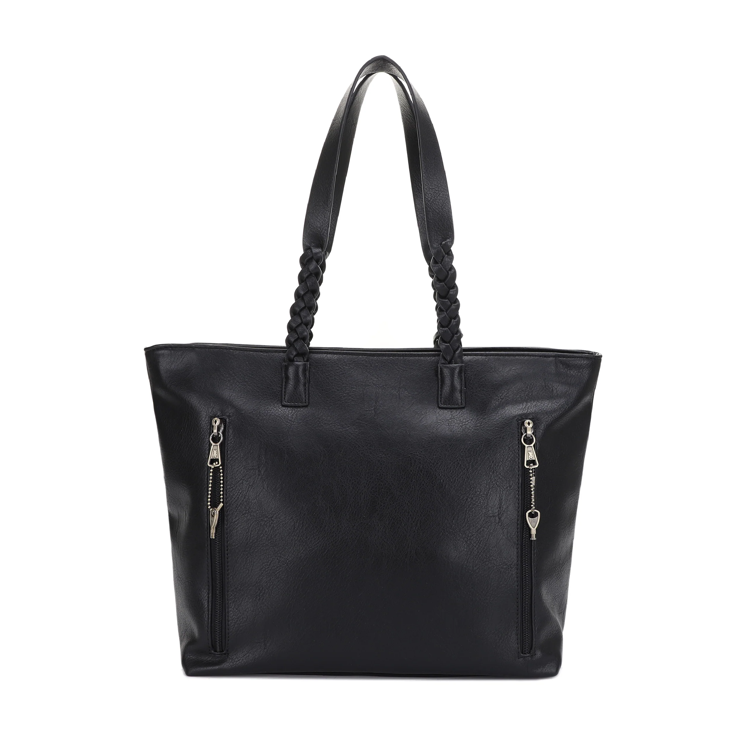 Helena Braided Handle Concealed Carry Tote Bag - Image 16