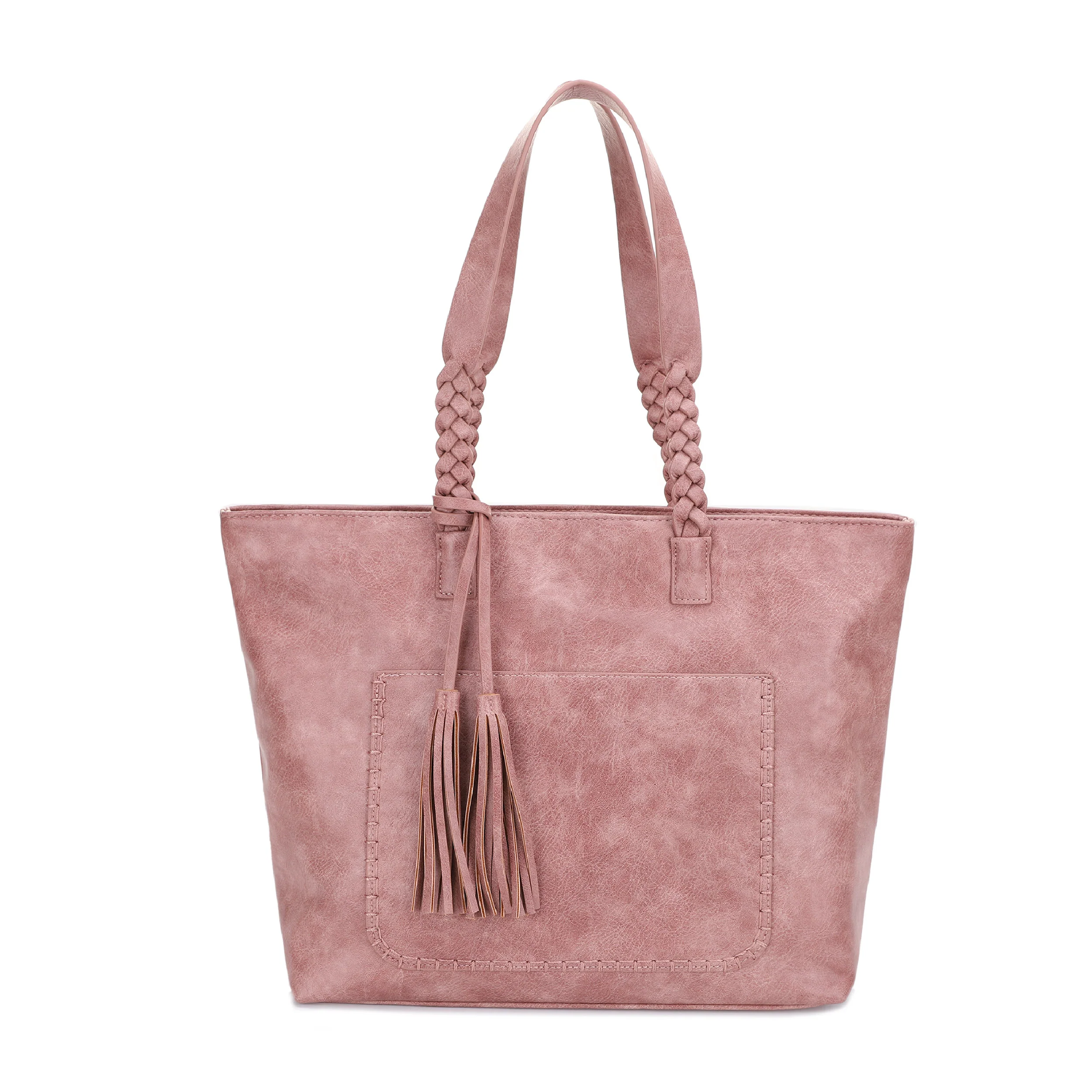 Helena Braided Handle Concealed Carry Tote Bag - Image 20