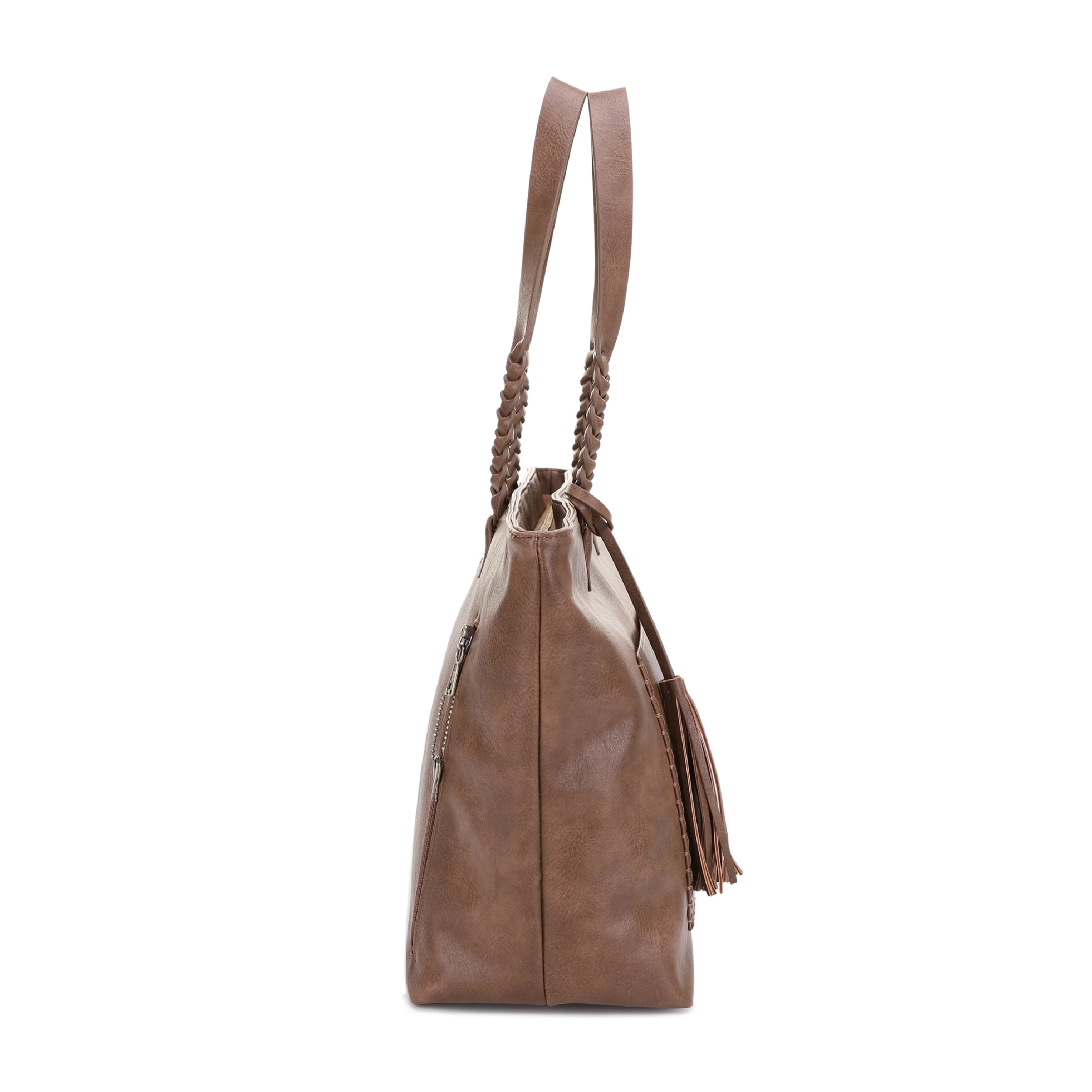 Helena Braided Handle Concealed Carry Tote Bag - Image 27