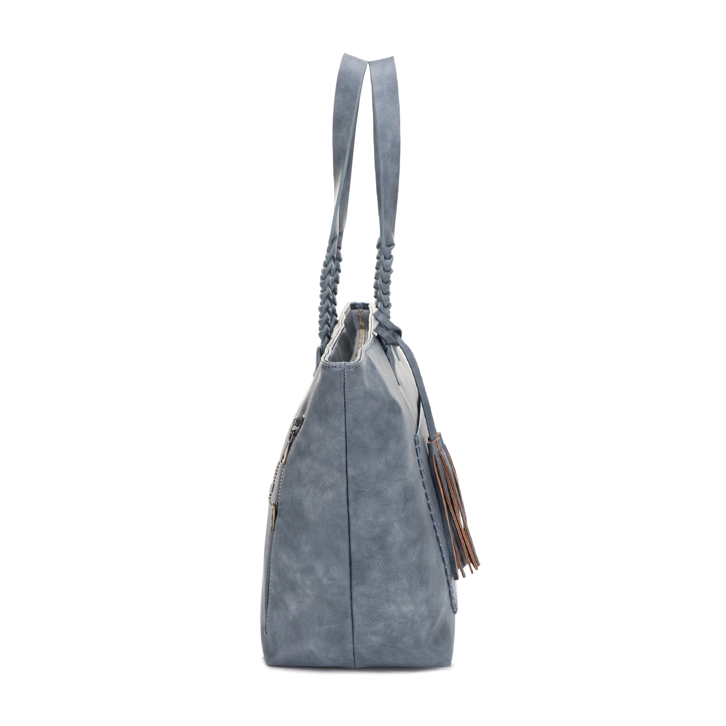 Helena Braided Handle Concealed Carry Tote Bag - Image 3