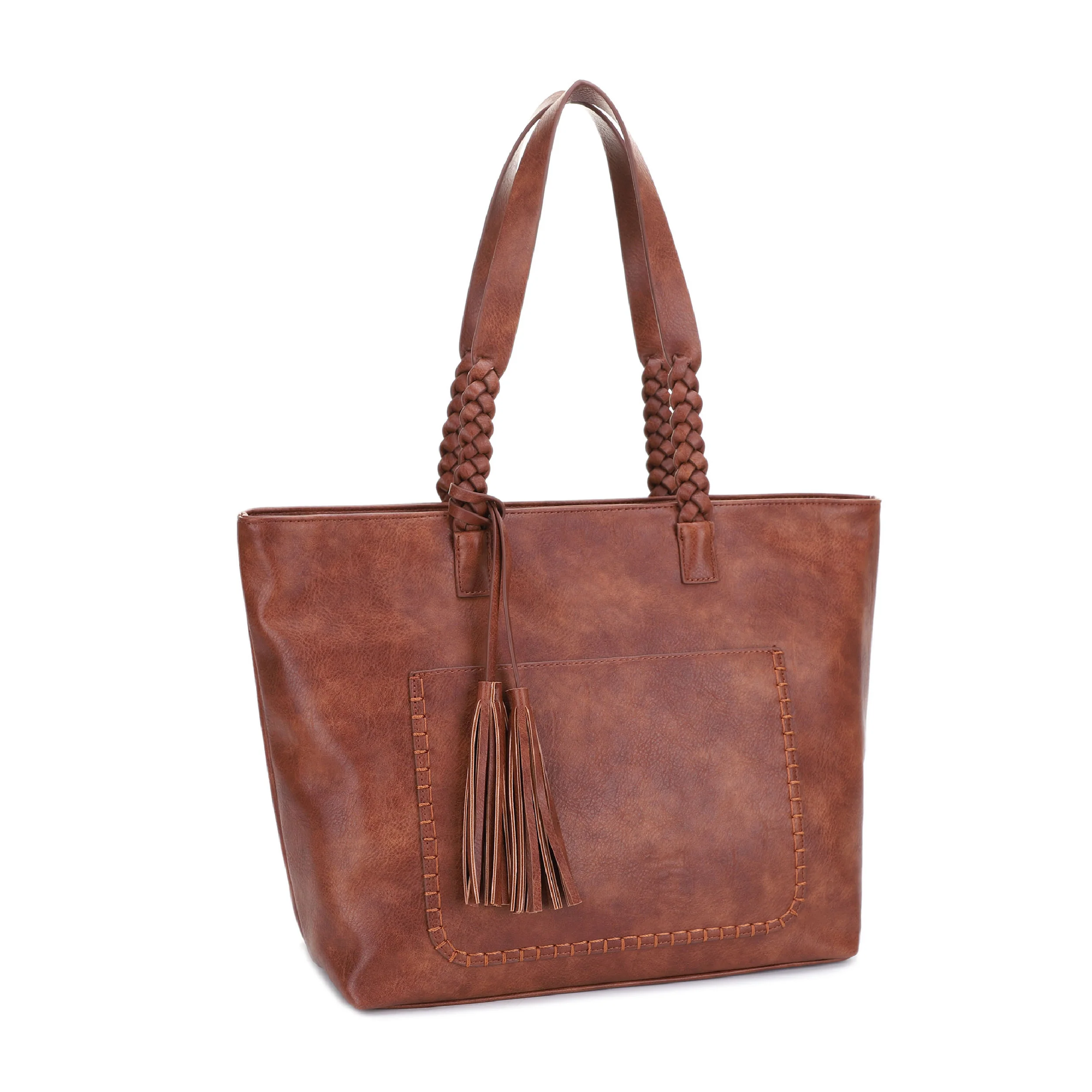 Helena Braided Handle Concealed Carry Tote Bag - Image 8