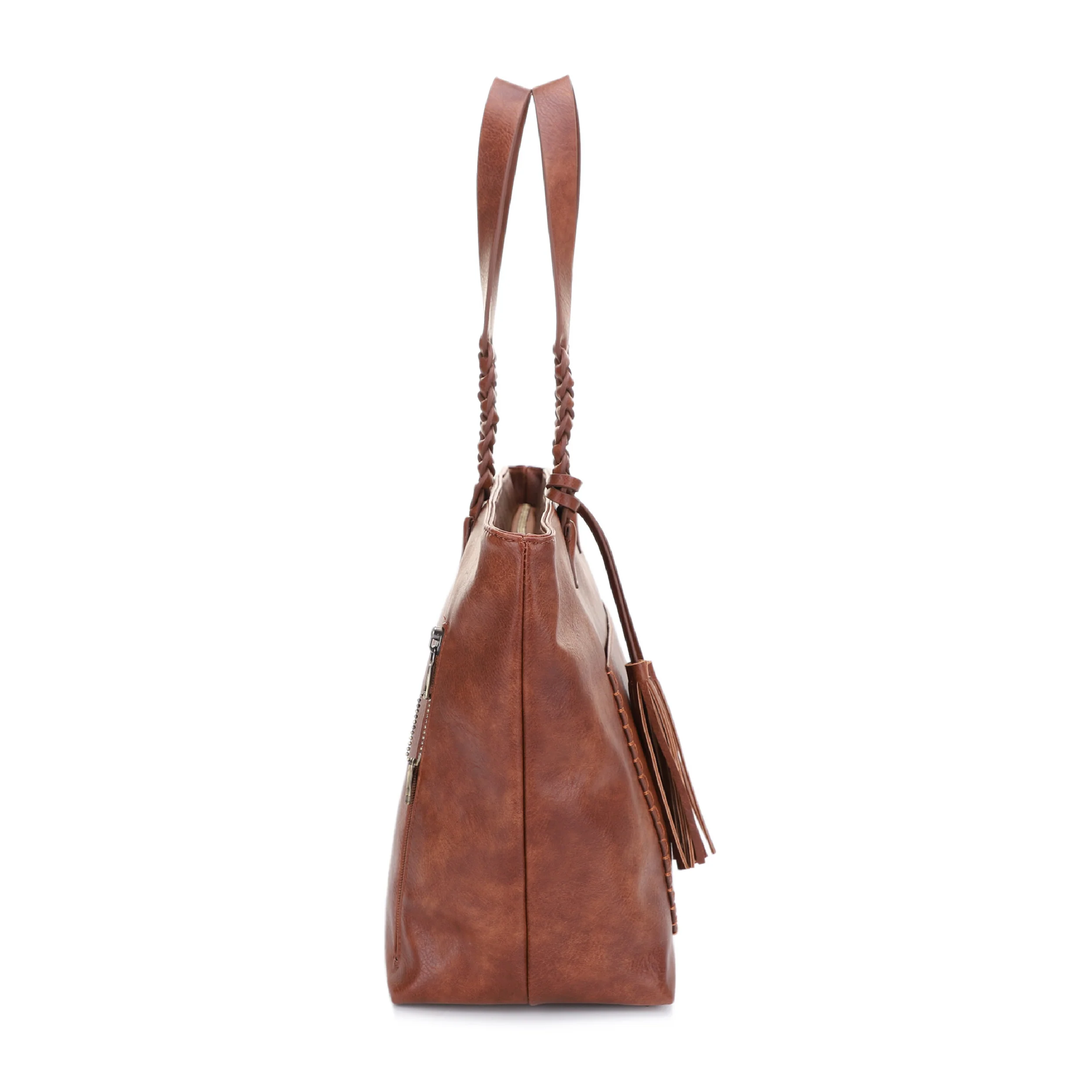 Helena Braided Handle Concealed Carry Tote Bag - Image 9