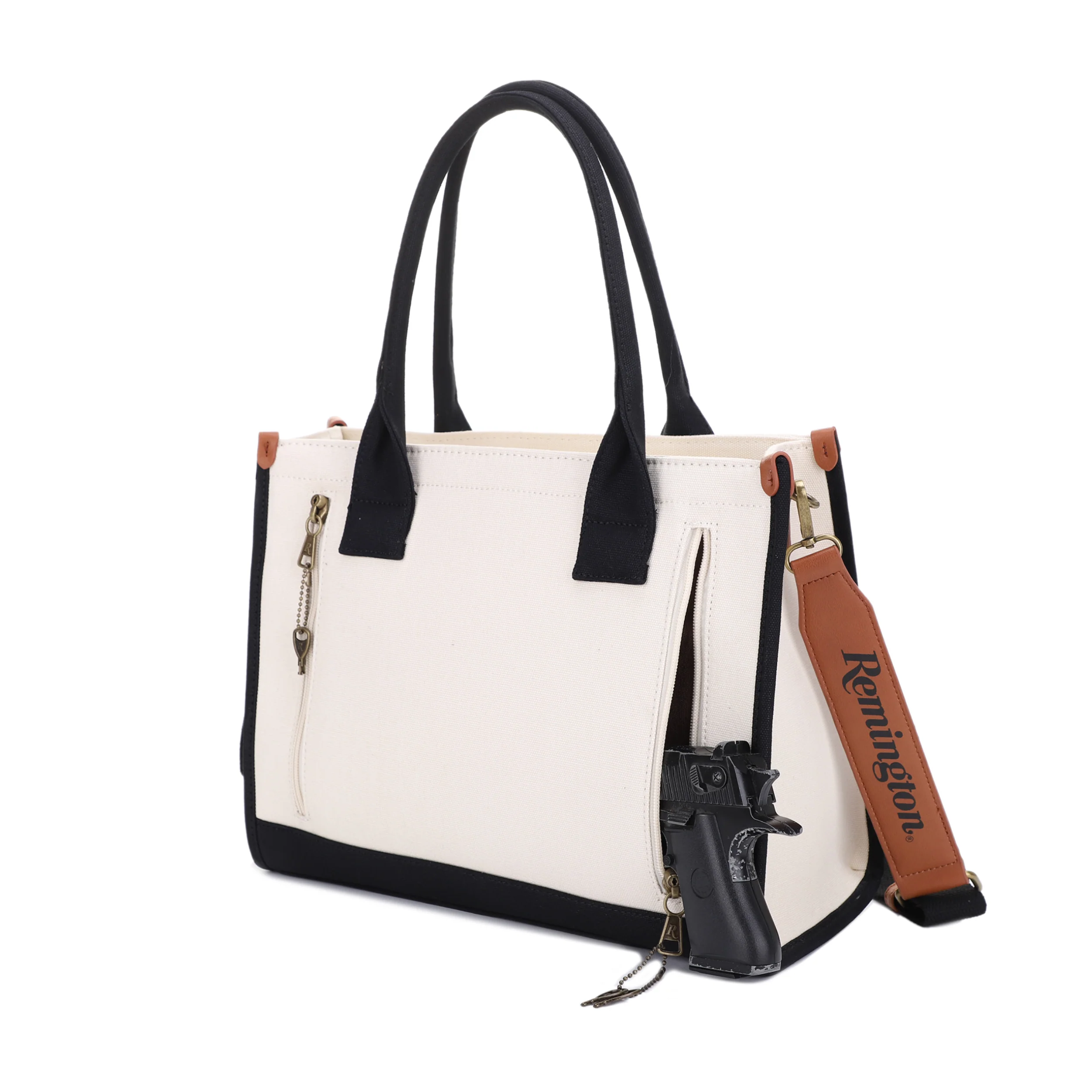 Remington Huntsville Concealed Carry Canvas Lock and Key Book Tote - Image 12