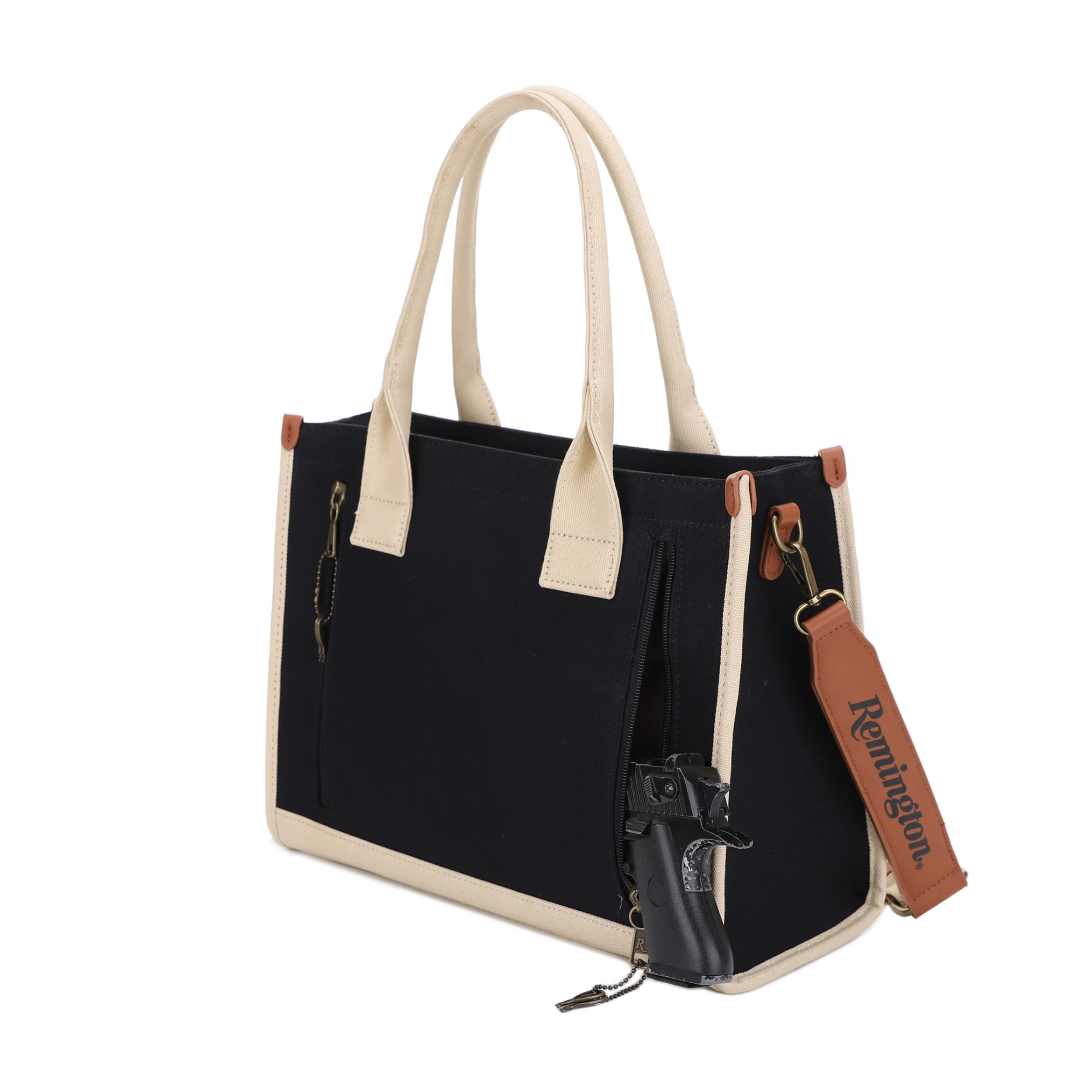 Remington Huntsville Concealed Carry Canvas Lock and Key Book Tote - Image 4