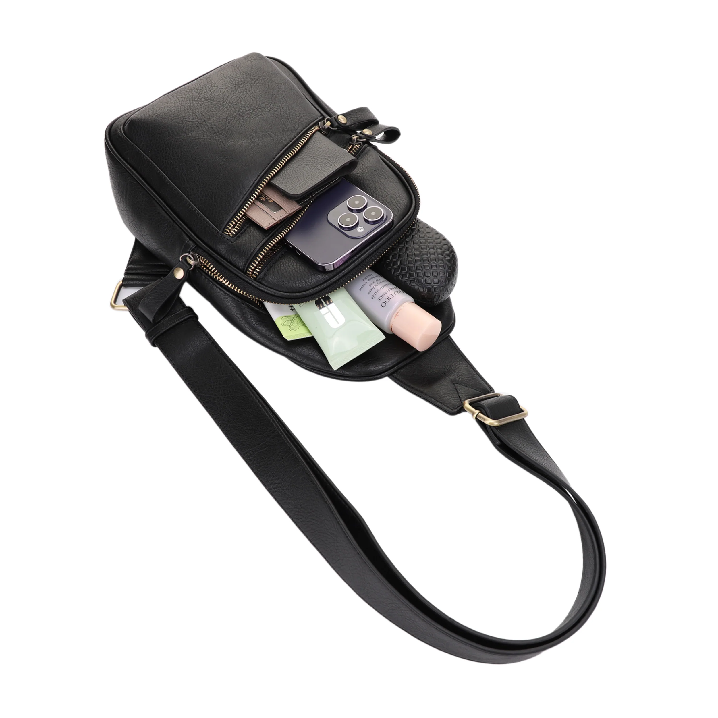 Jeannie Concealed Carry Lock and Key Sling Shoulder Backpack - Image 18