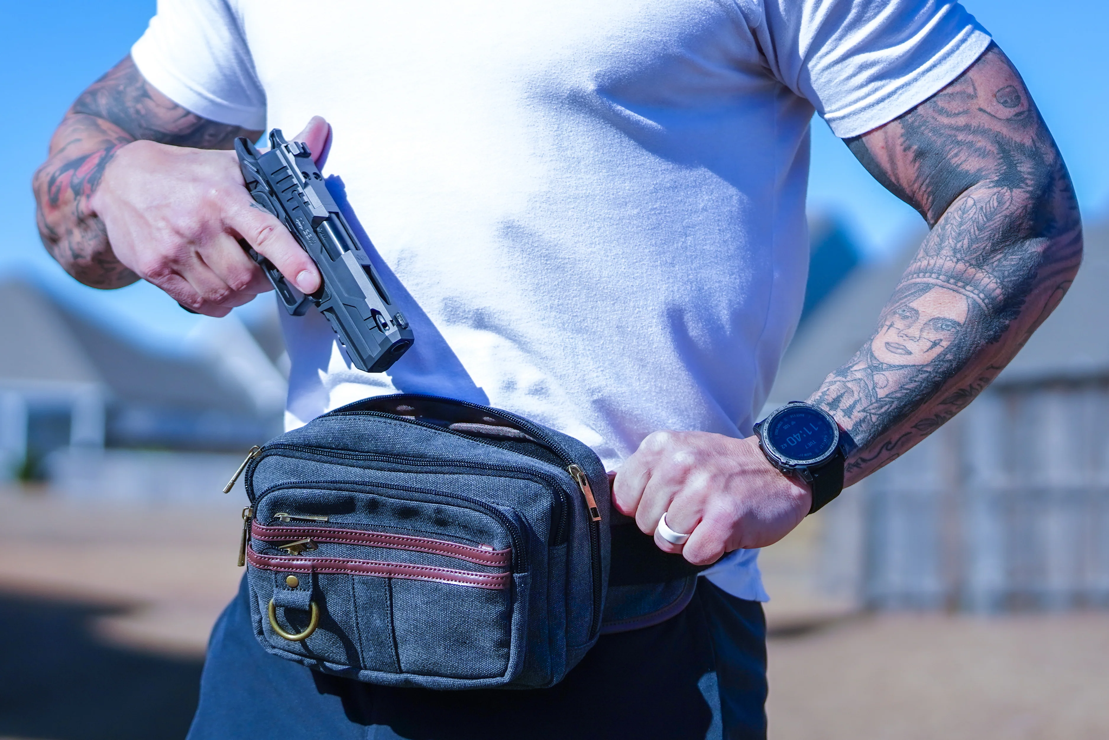 Klamath Unisex Canvas Concealed Carry Waist Bag - Image 35