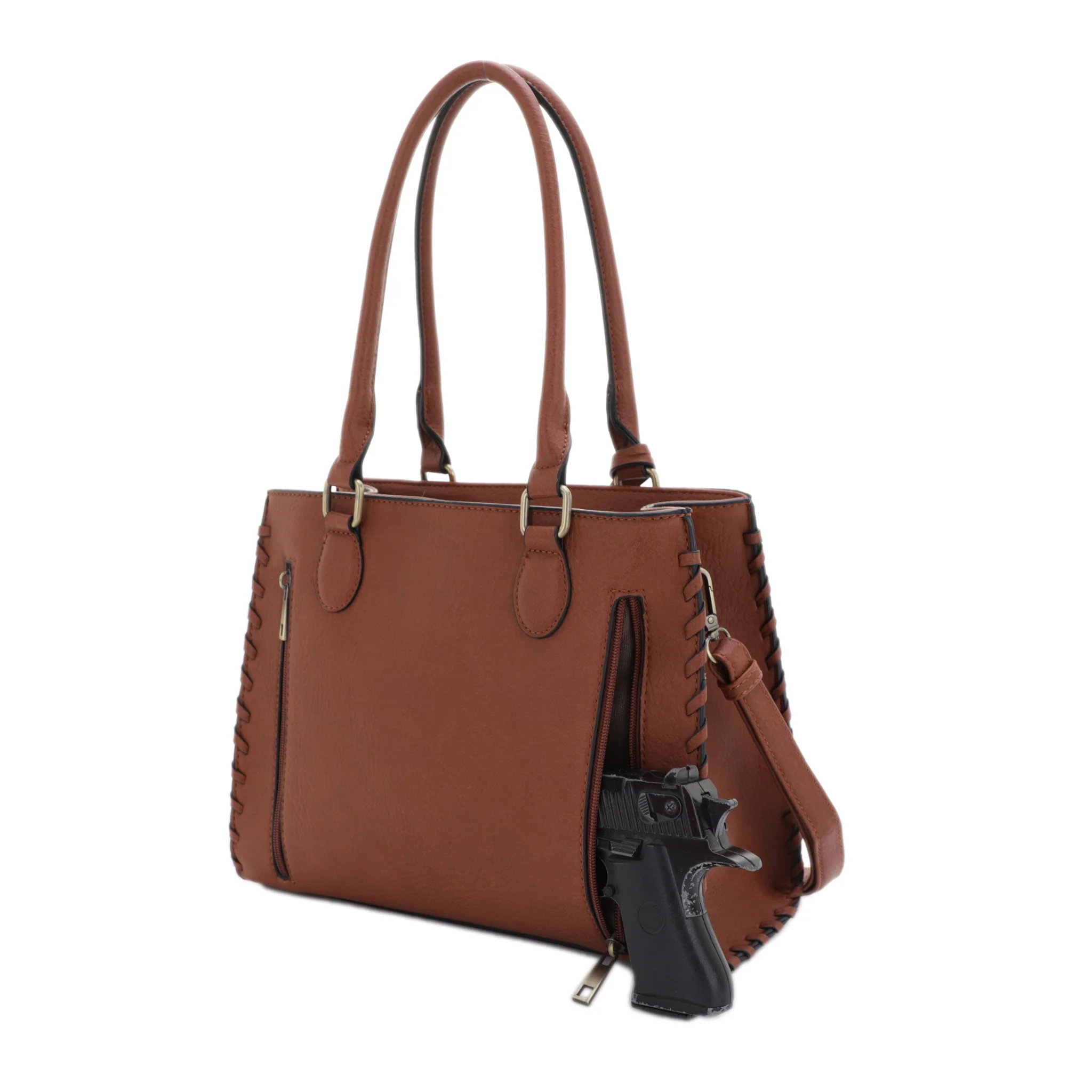 Lioness Concealed Carry Satchel Bag with Tassel - Image 15
