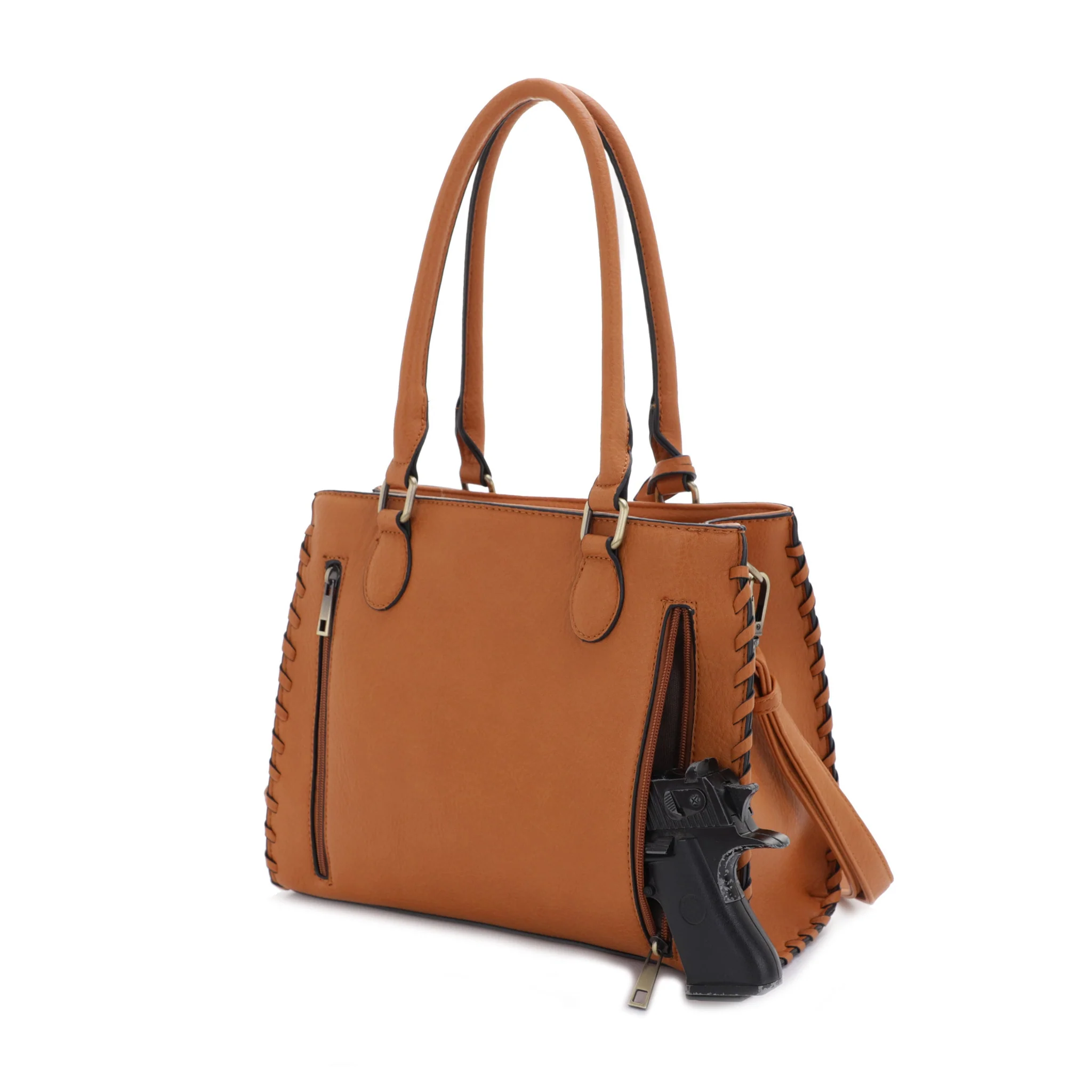 Lioness Concealed Carry Satchel Bag with Tassel - Image 20