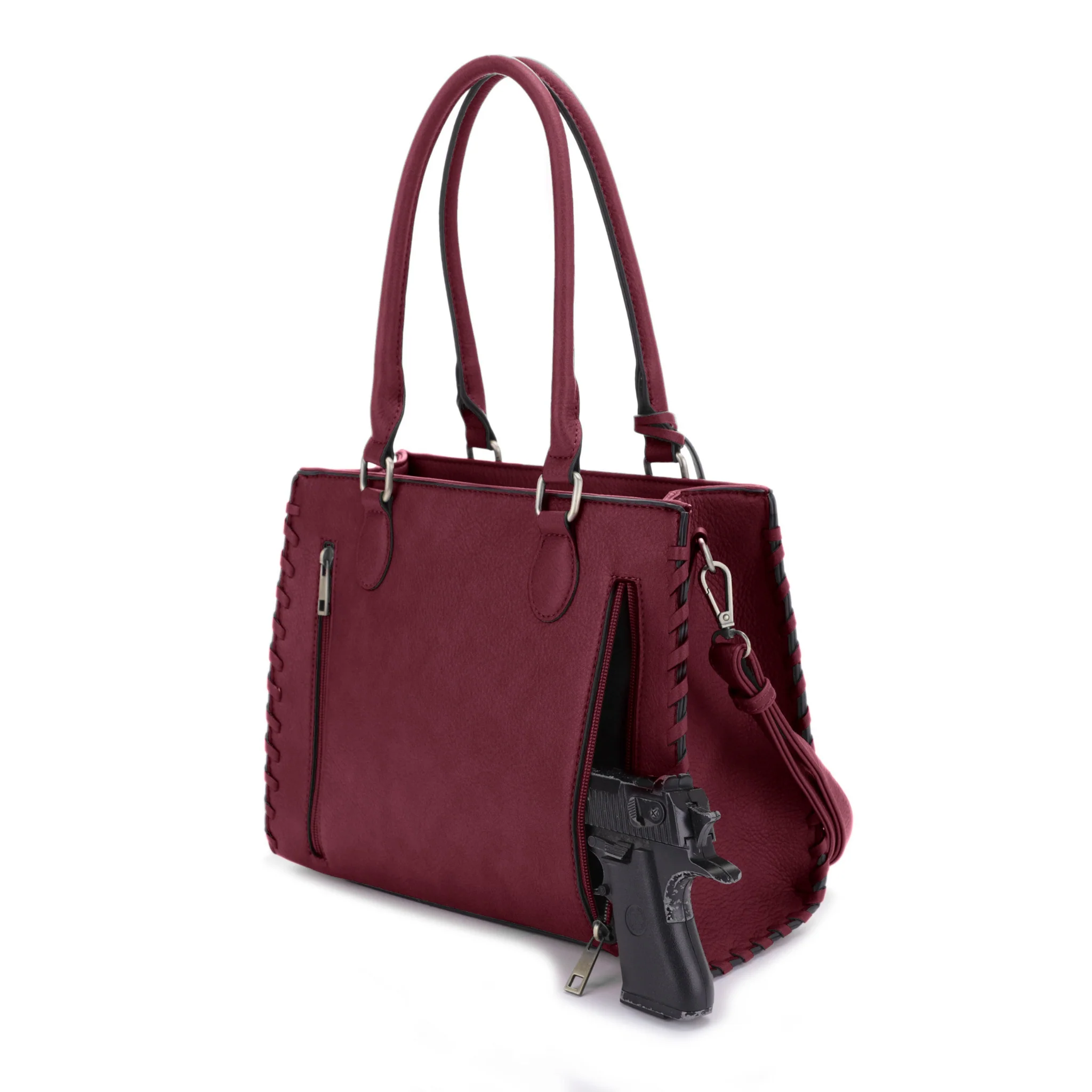 Lioness Concealed Carry Satchel Bag with Tassel - Image 3