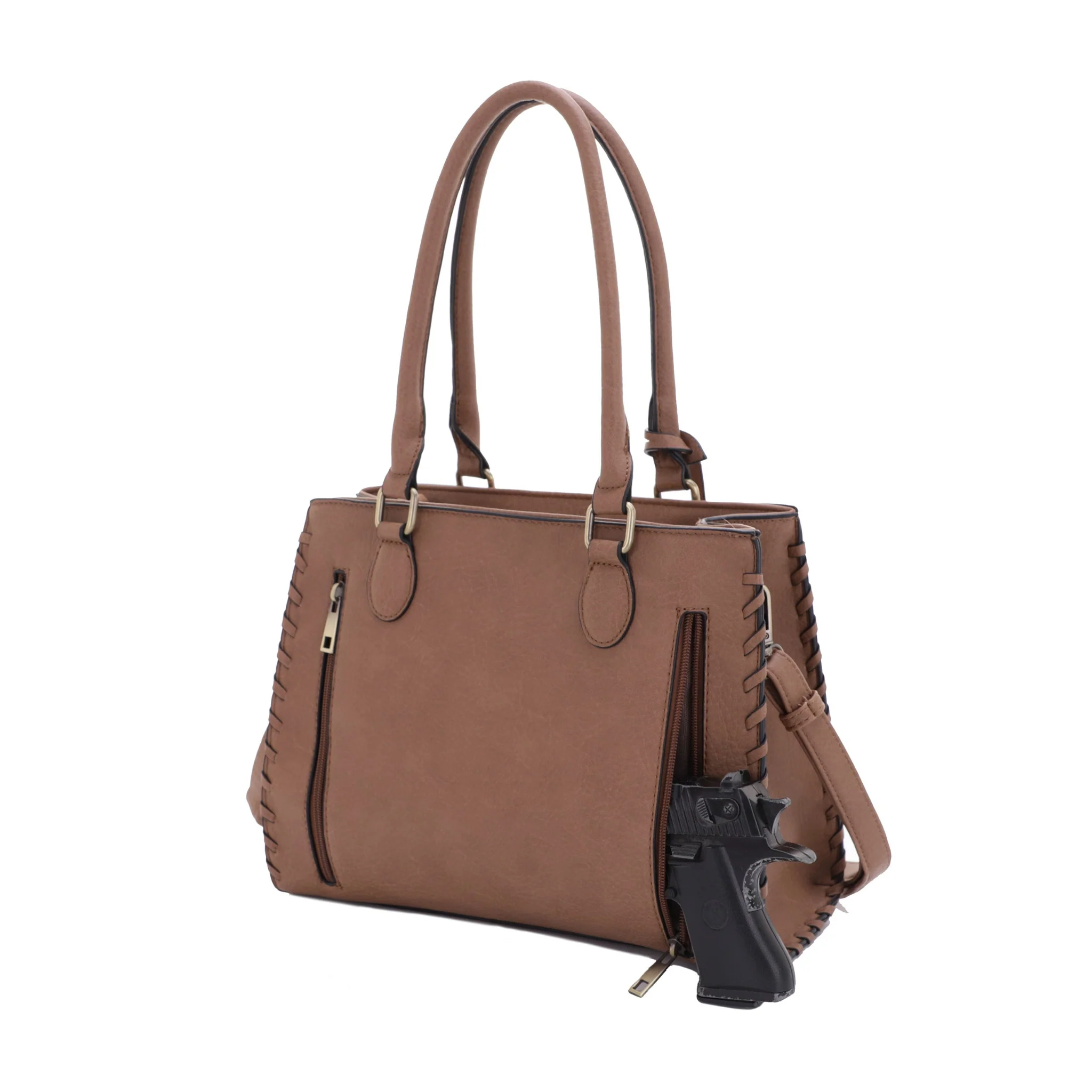 Lioness Concealed Carry Satchel Bag with Tassel - Image 38