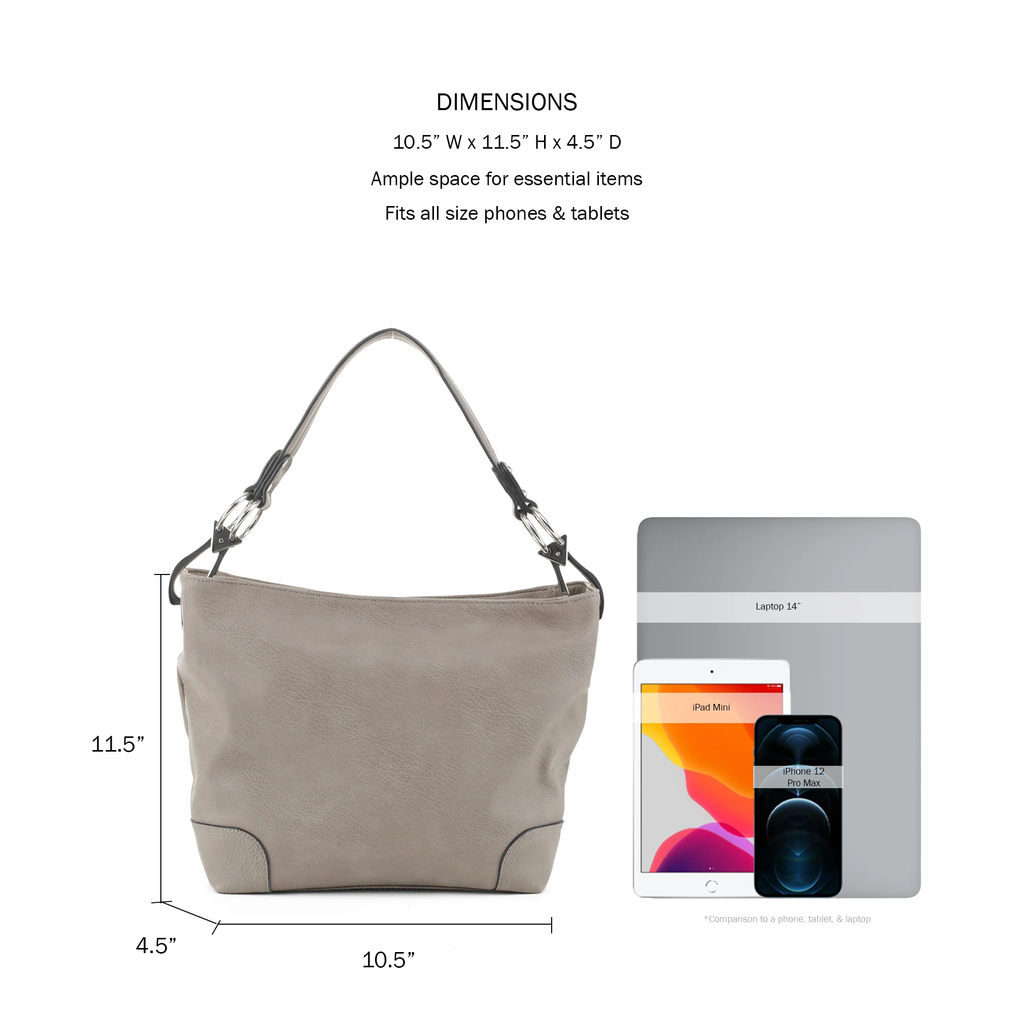 Lydia Lock and Key Hobo Shoulder Bag - Image 16