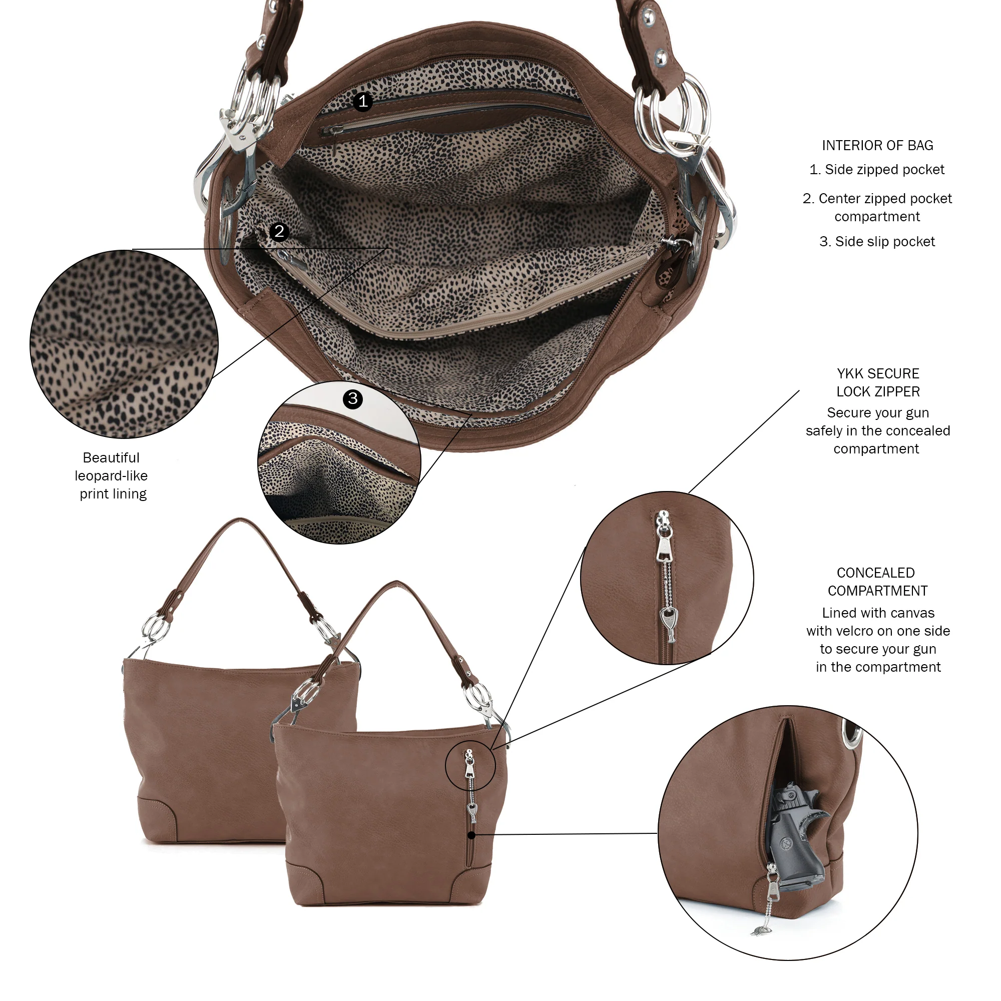 Lydia Lock and Key Hobo Shoulder Bag - Image 19