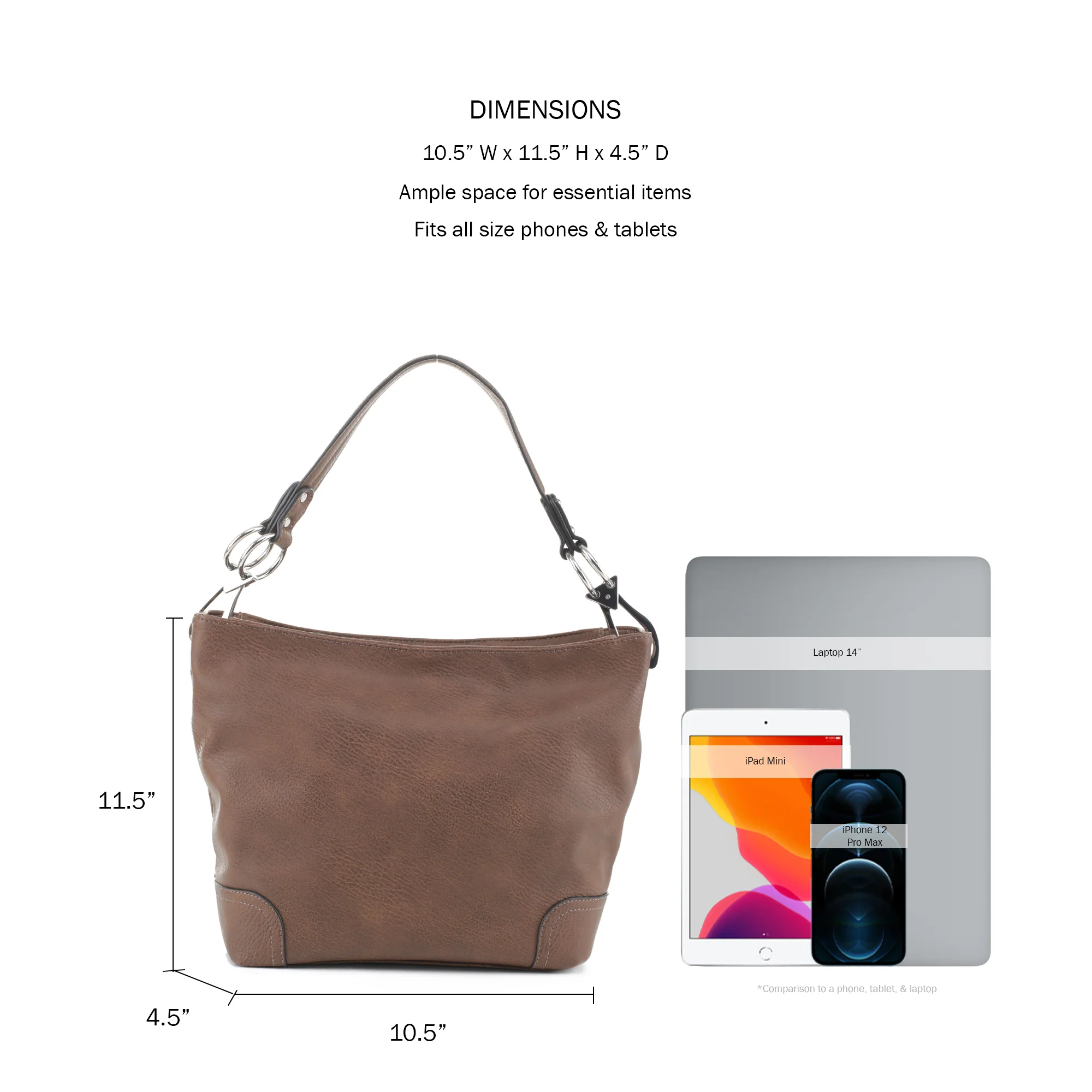 Lydia Lock and Key Hobo Shoulder Bag - Image 20