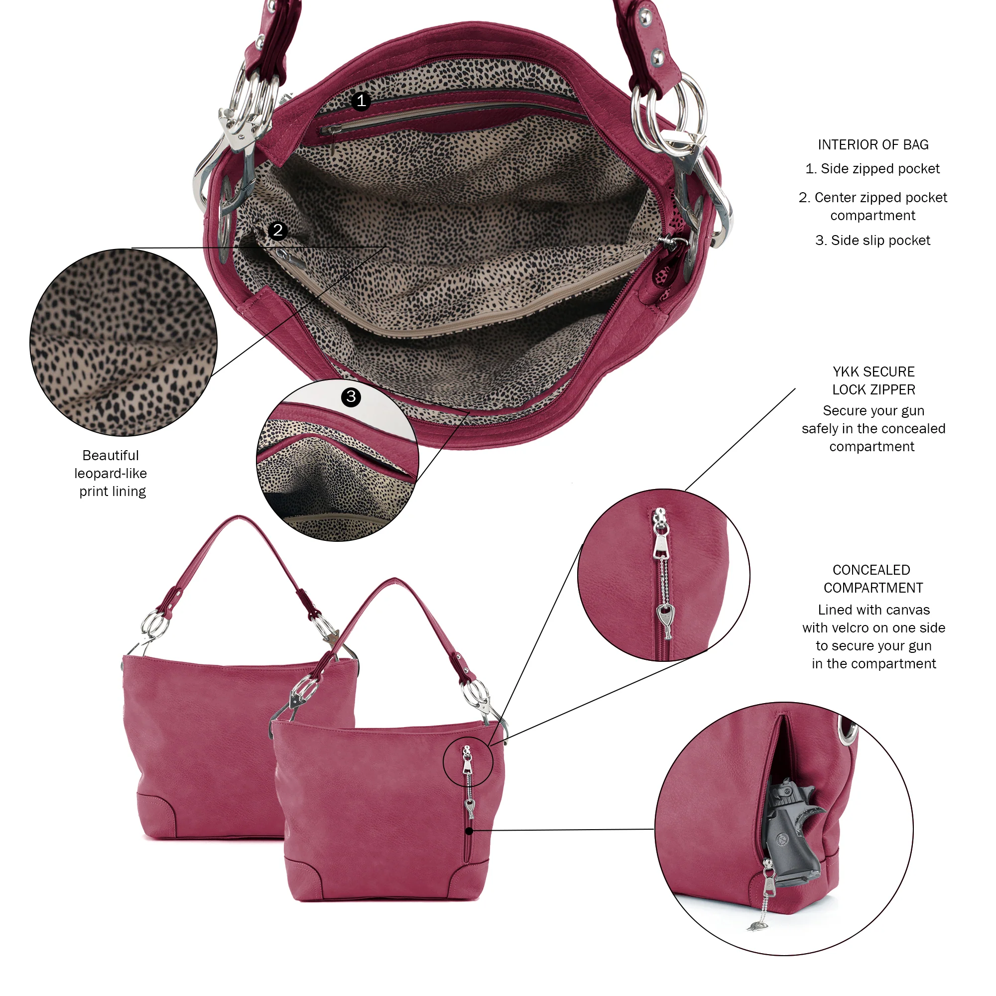 Lydia Lock and Key Hobo Shoulder Bag - Image 24