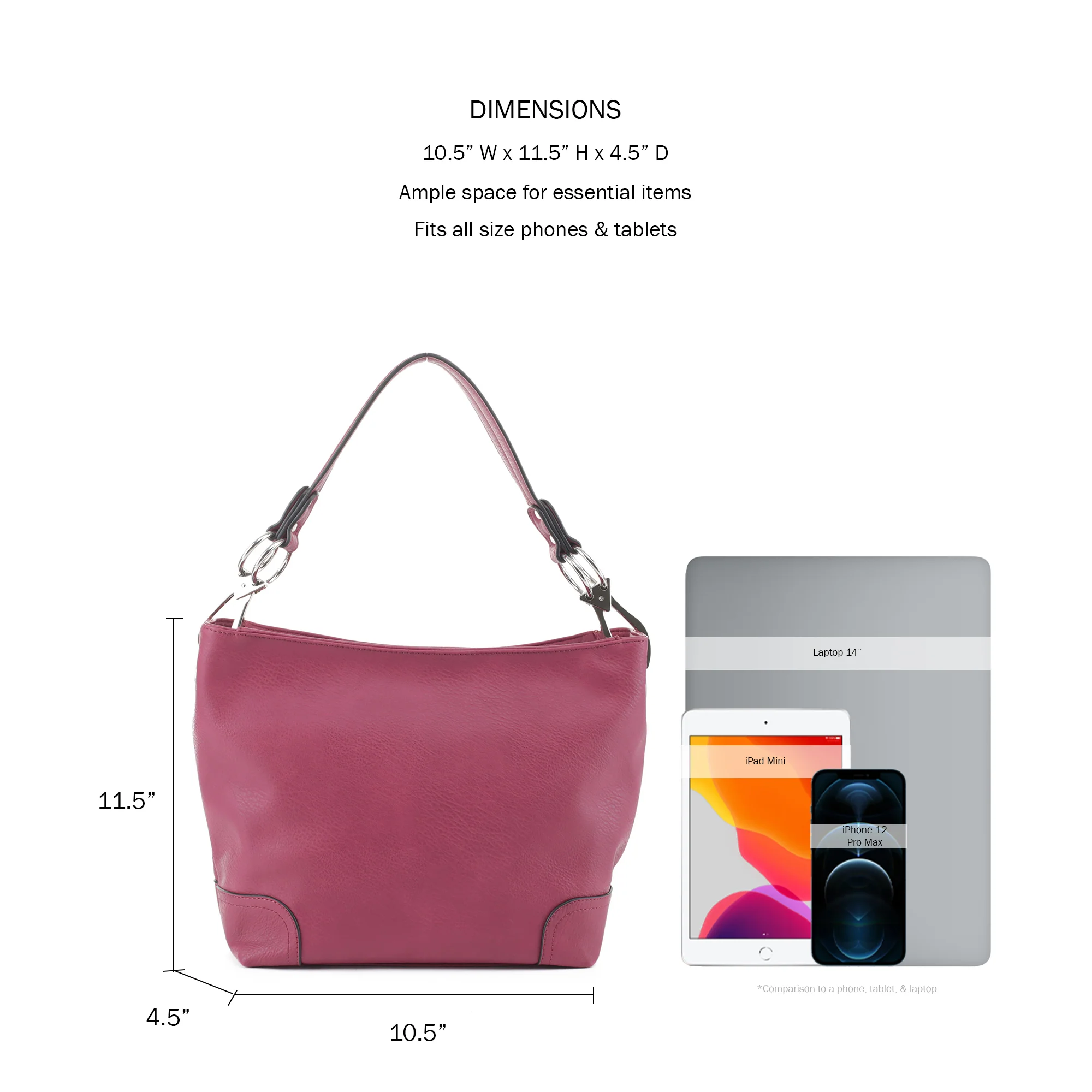 Lydia Lock and Key Hobo Shoulder Bag - Image 25