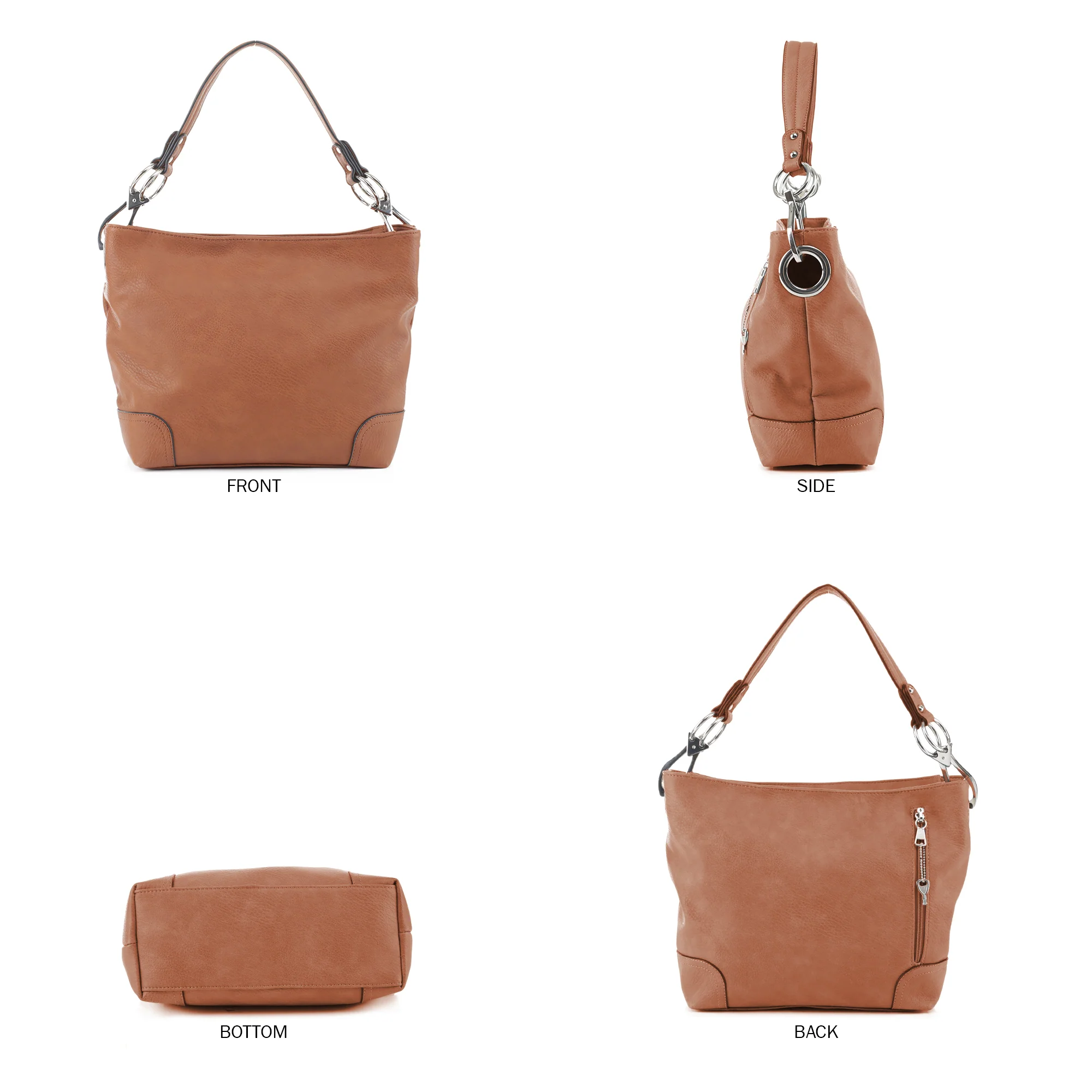 Lydia Lock and Key Hobo Shoulder Bag - Image 5