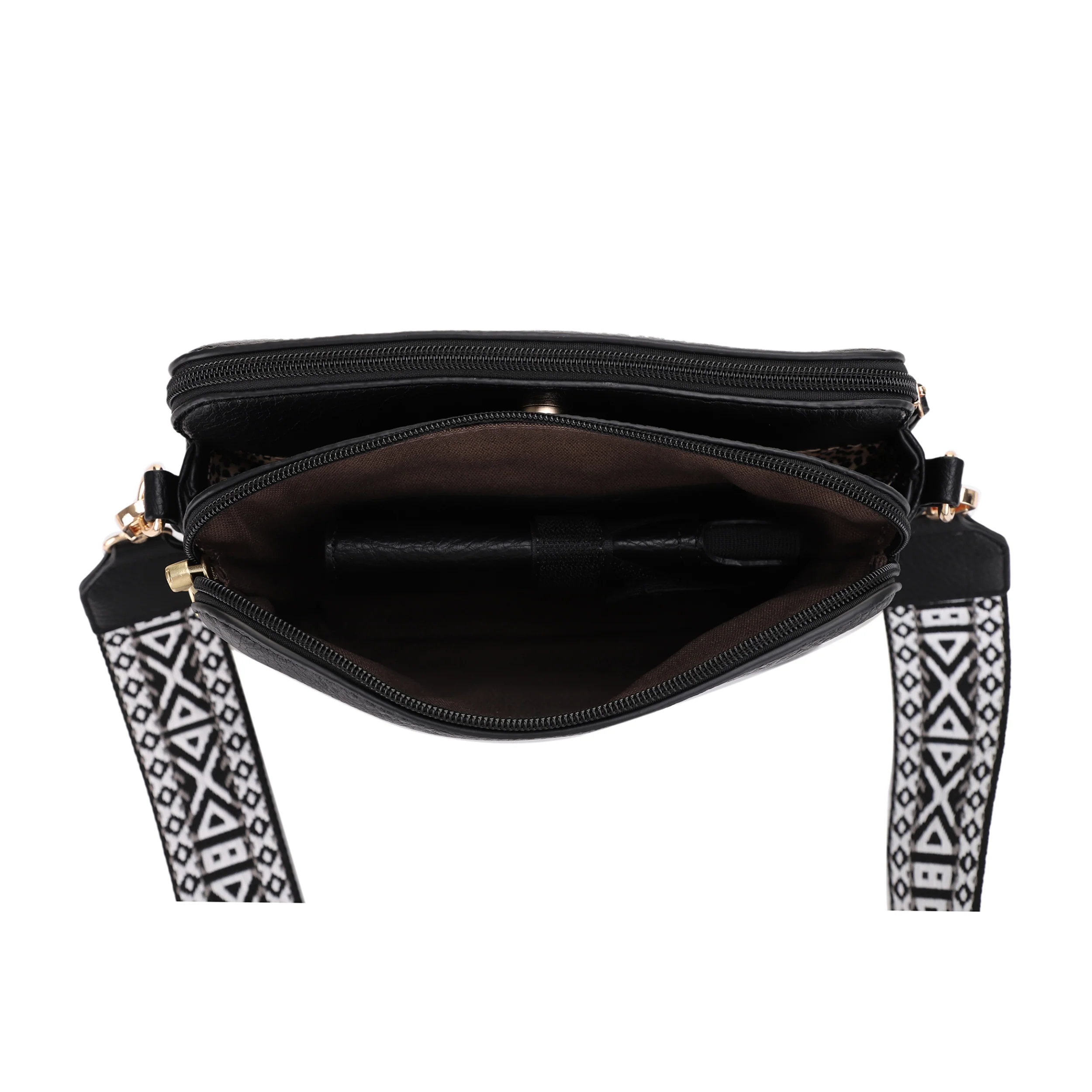 Rebecca Triple Compartment Lock and Key Concealed Carry Crossbody - Image 13