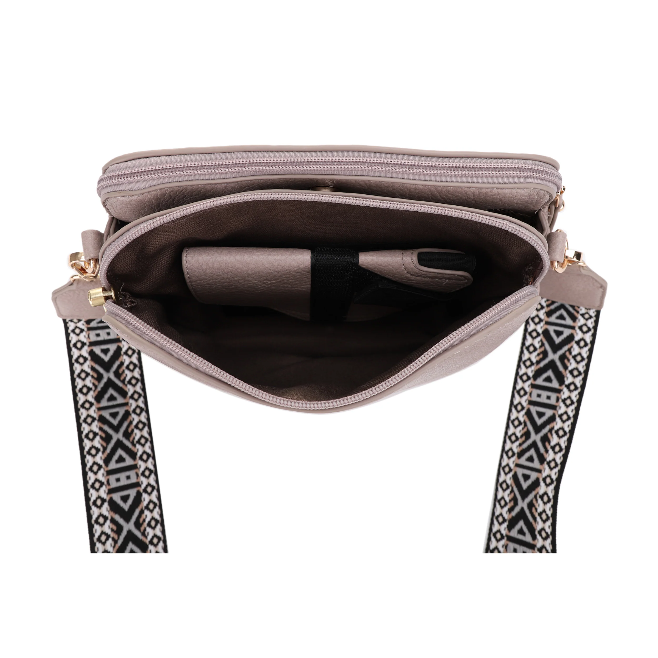 Rebecca Triple Compartment Lock and Key Concealed Carry Crossbody - Image 25