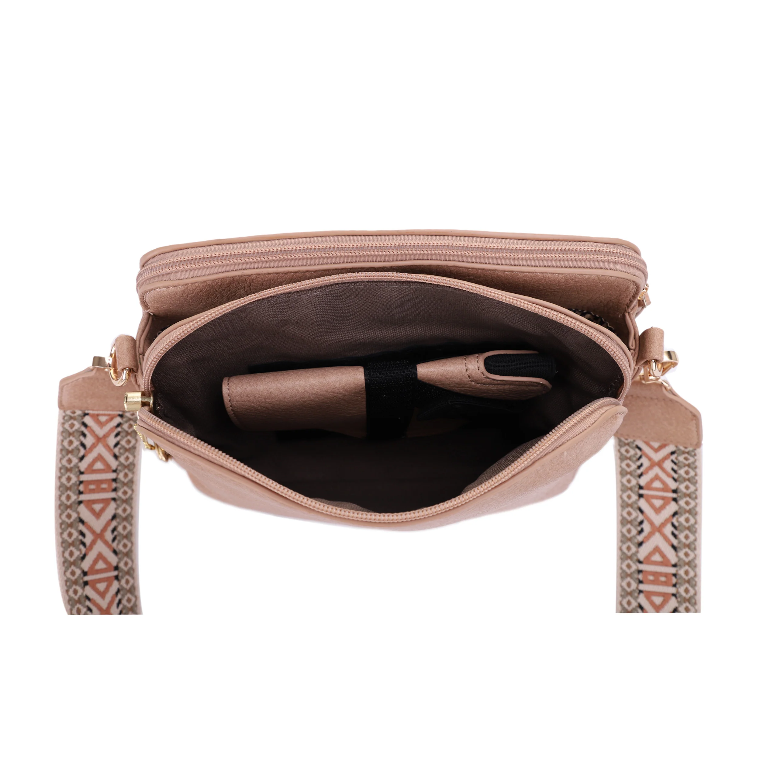Rebecca Triple Compartment Lock and Key Concealed Carry Crossbody - Image 37