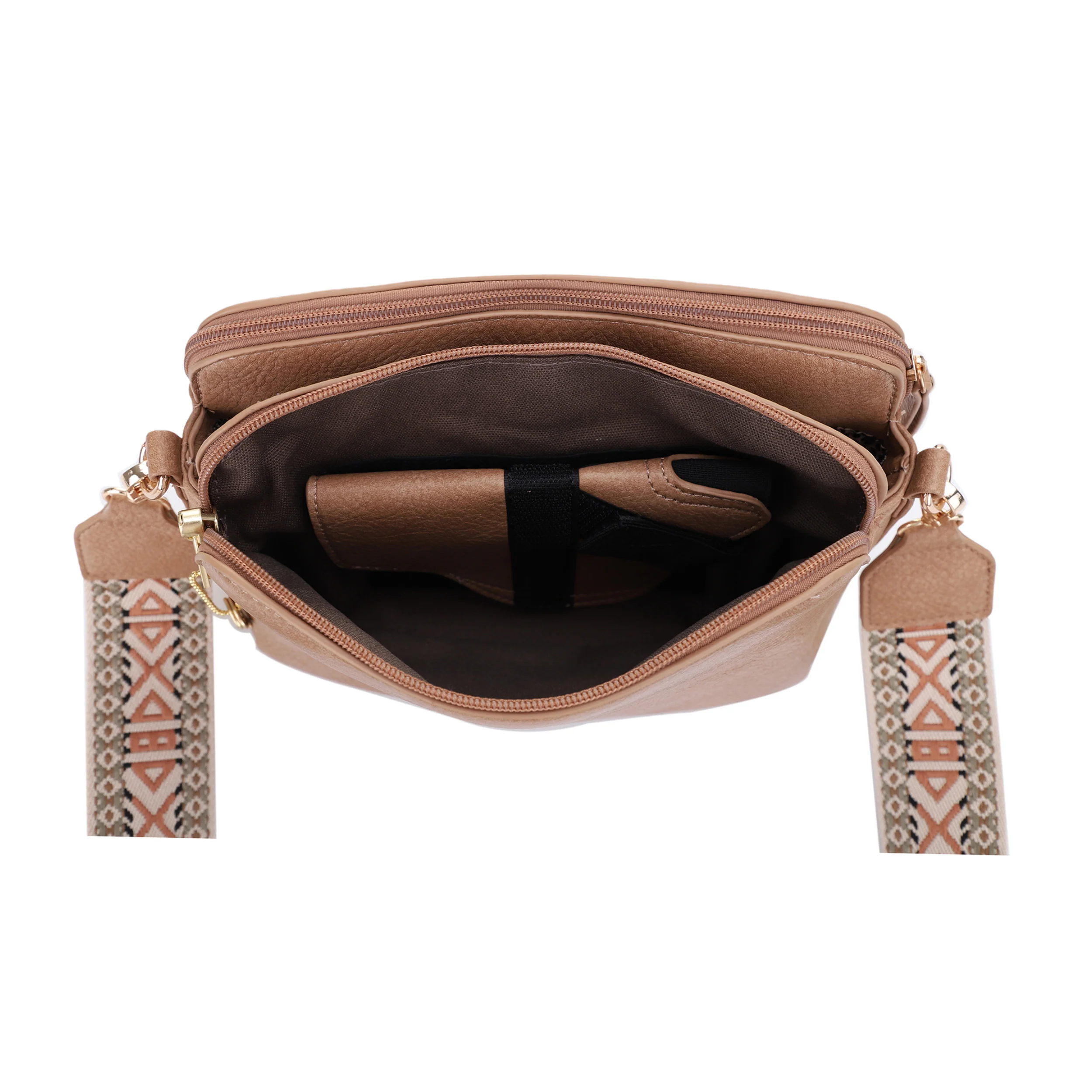 Rebecca Triple Compartment Lock and Key Concealed Carry Crossbody - Image 7