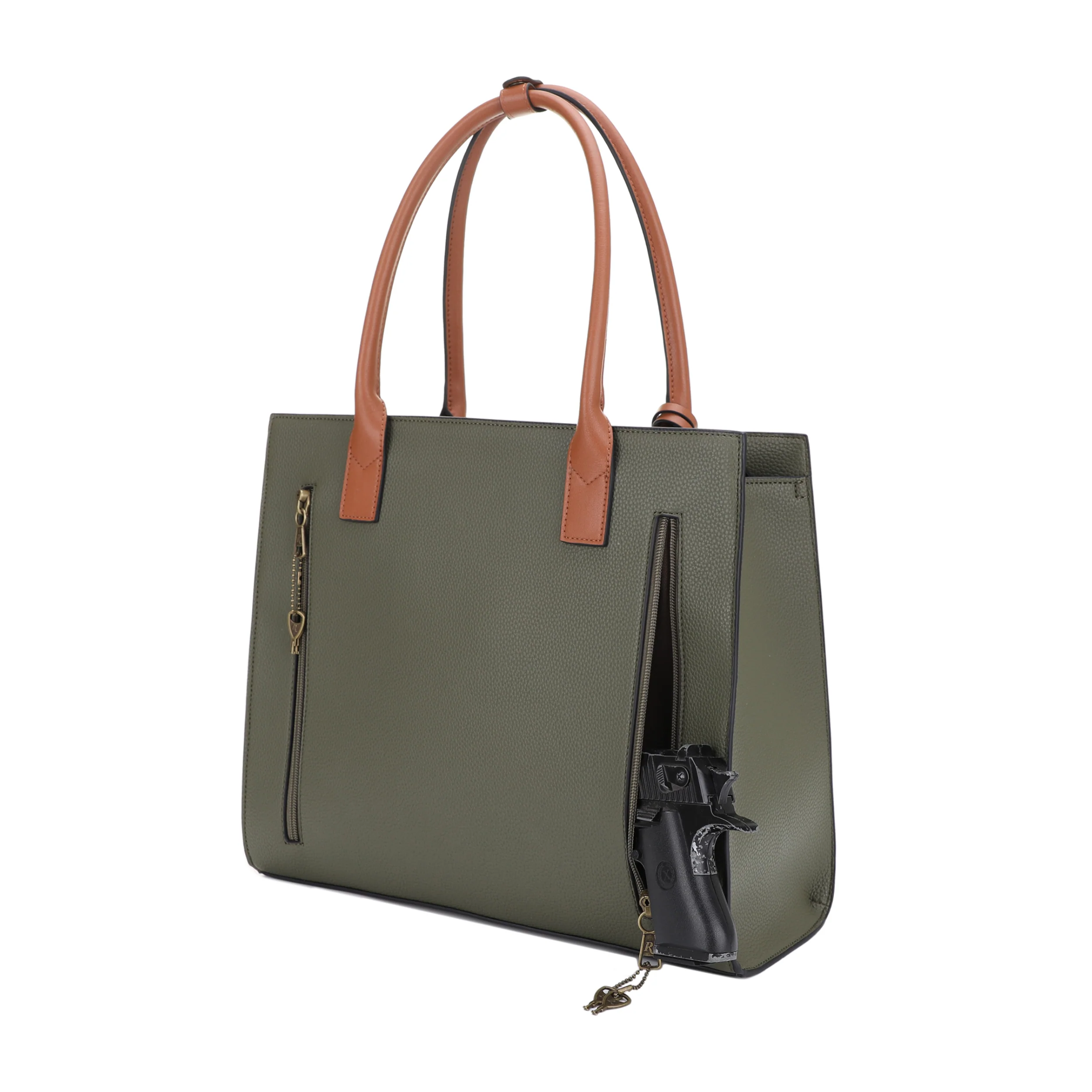 Remington Newport Concealed Carry Leather Tote - Image 5