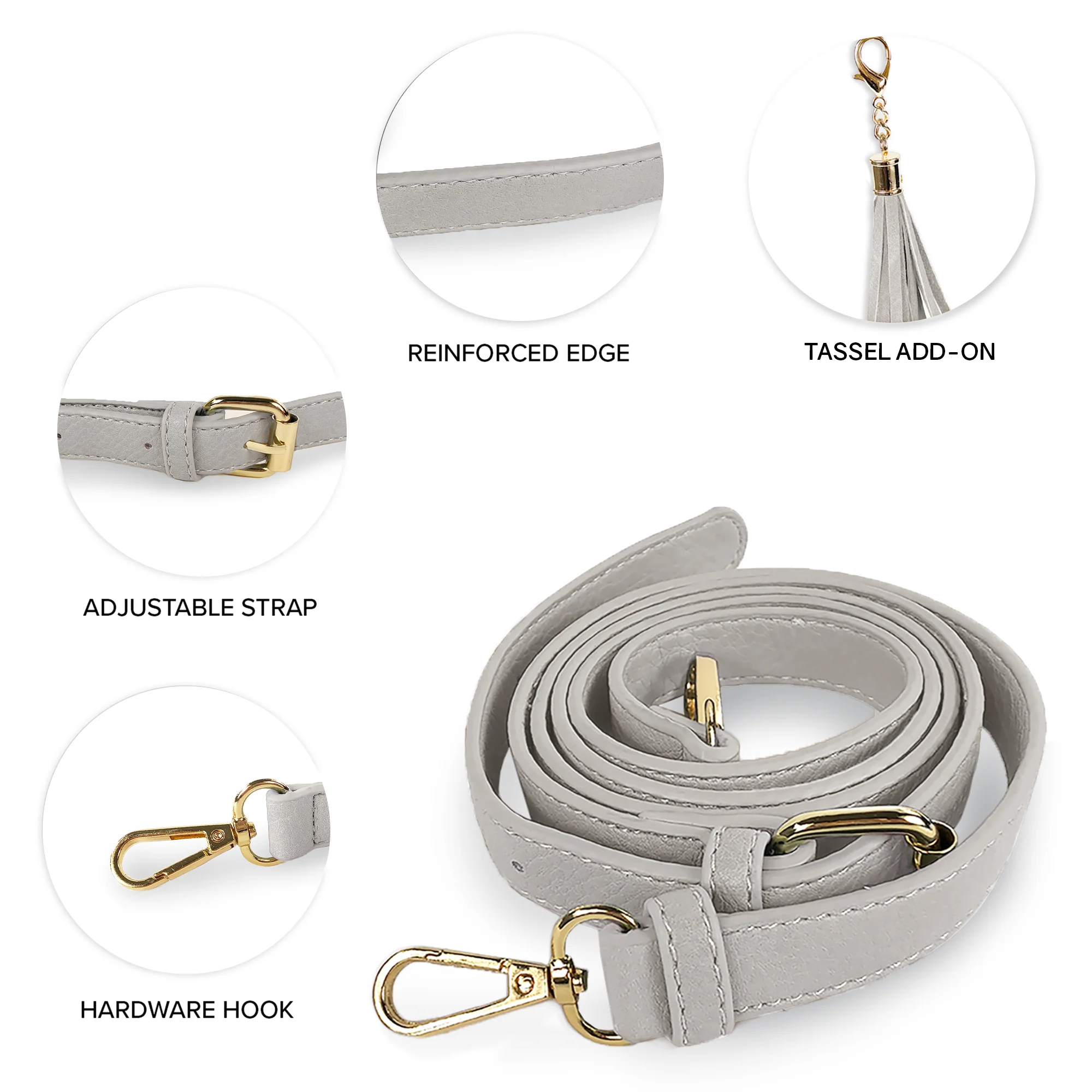 Replacement Shoulder Strap w/ Tassel - Gold Hardware - Image 11