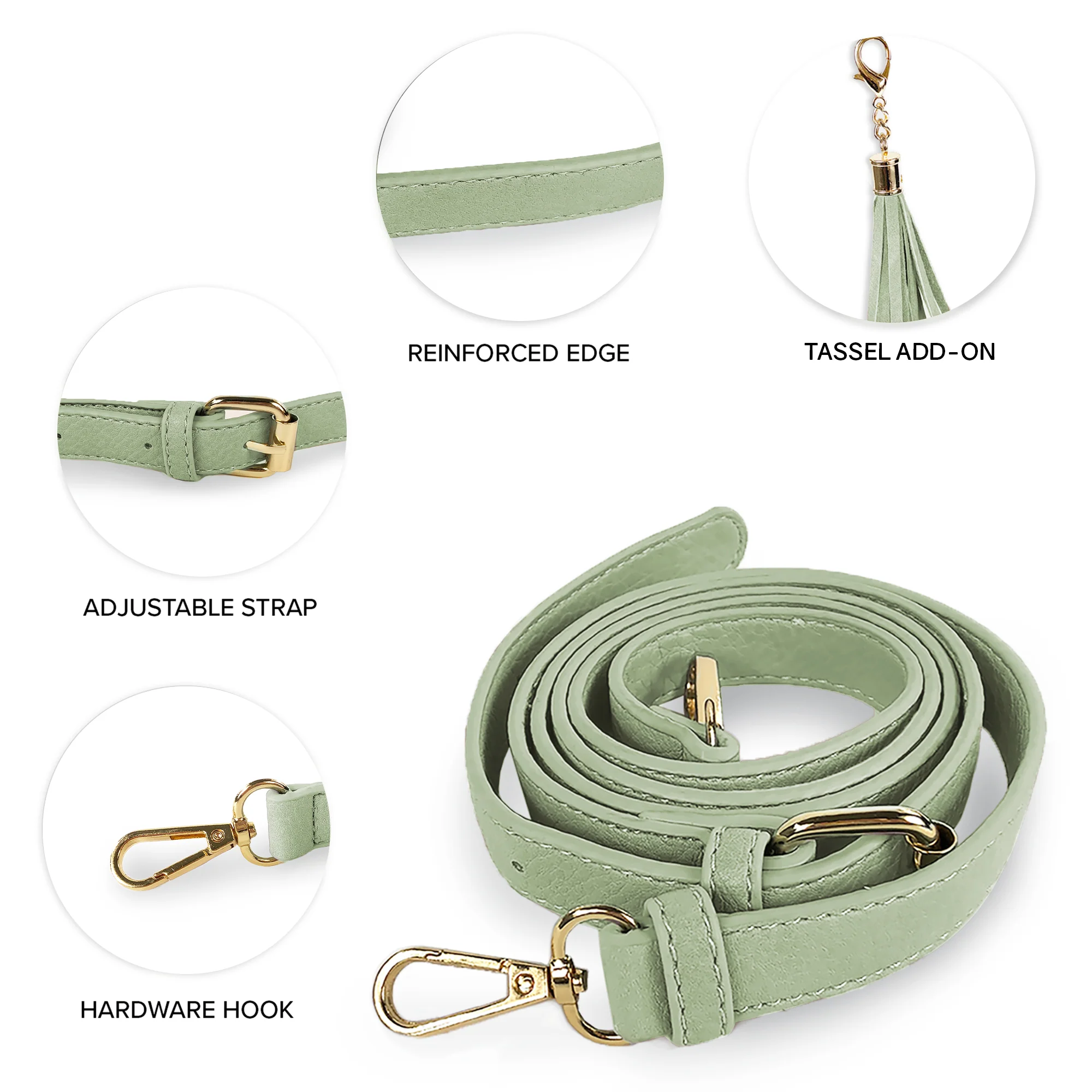 Replacement Shoulder Strap w/ Tassel - Gold Hardware - Image 14
