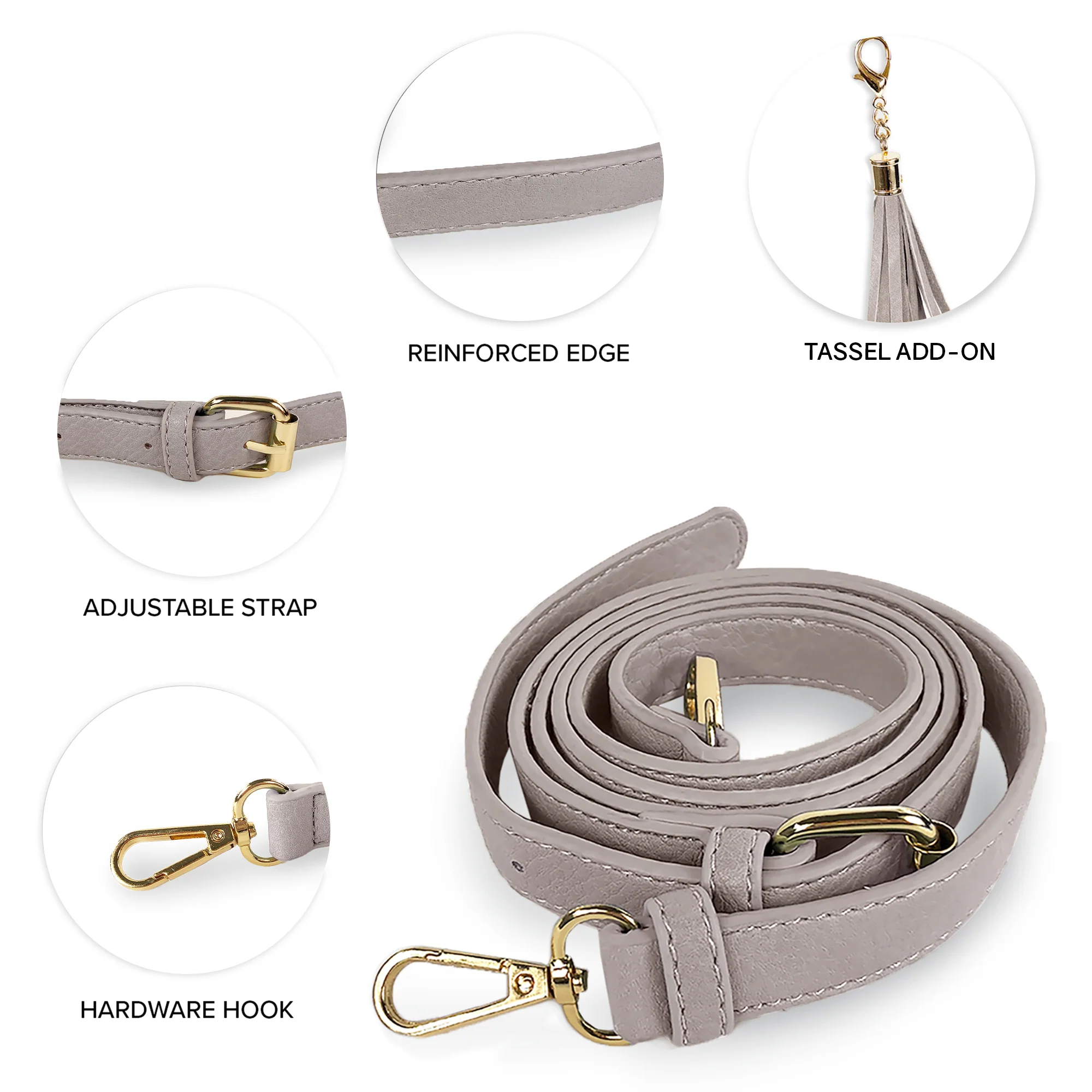 Replacement Shoulder Strap w/ Tassel - Gold Hardware - Image 20