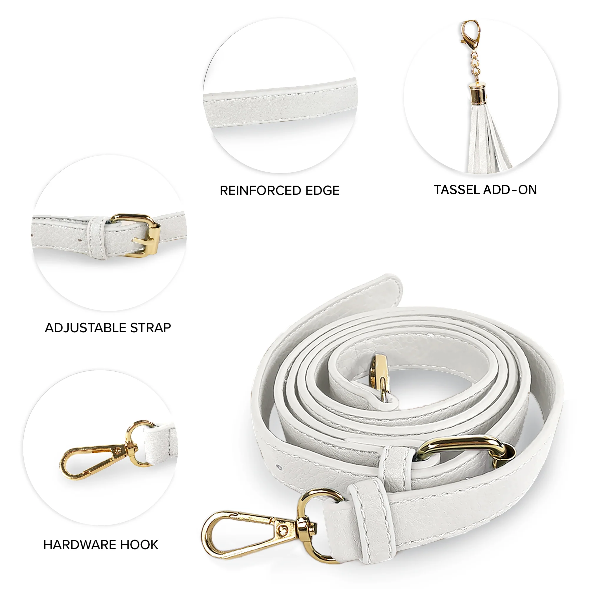 Replacement Shoulder Strap w/ Tassel - Gold Hardware - Image 23