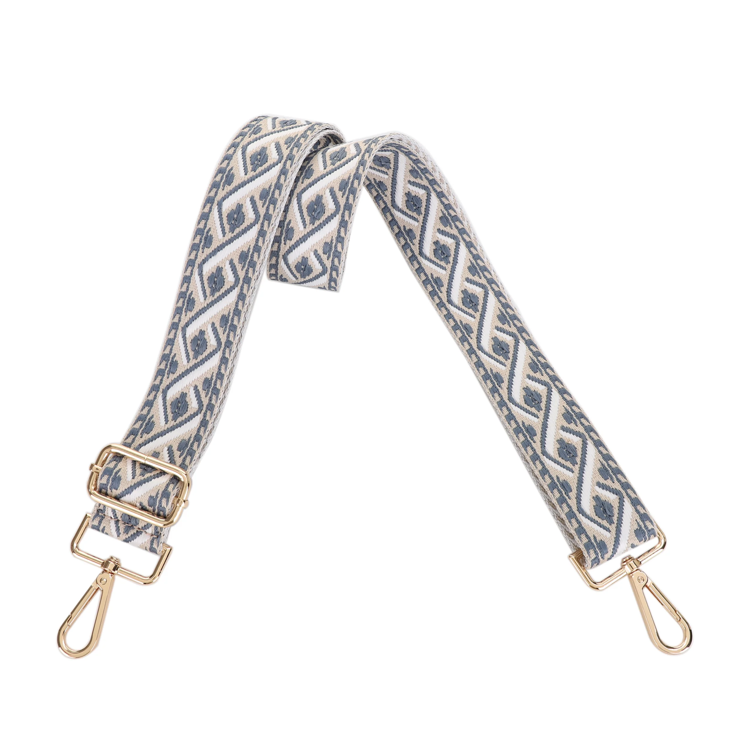 1.5 Inch Wide Replacement Webbing Strap with Gold Metal Hardware - Image 34
