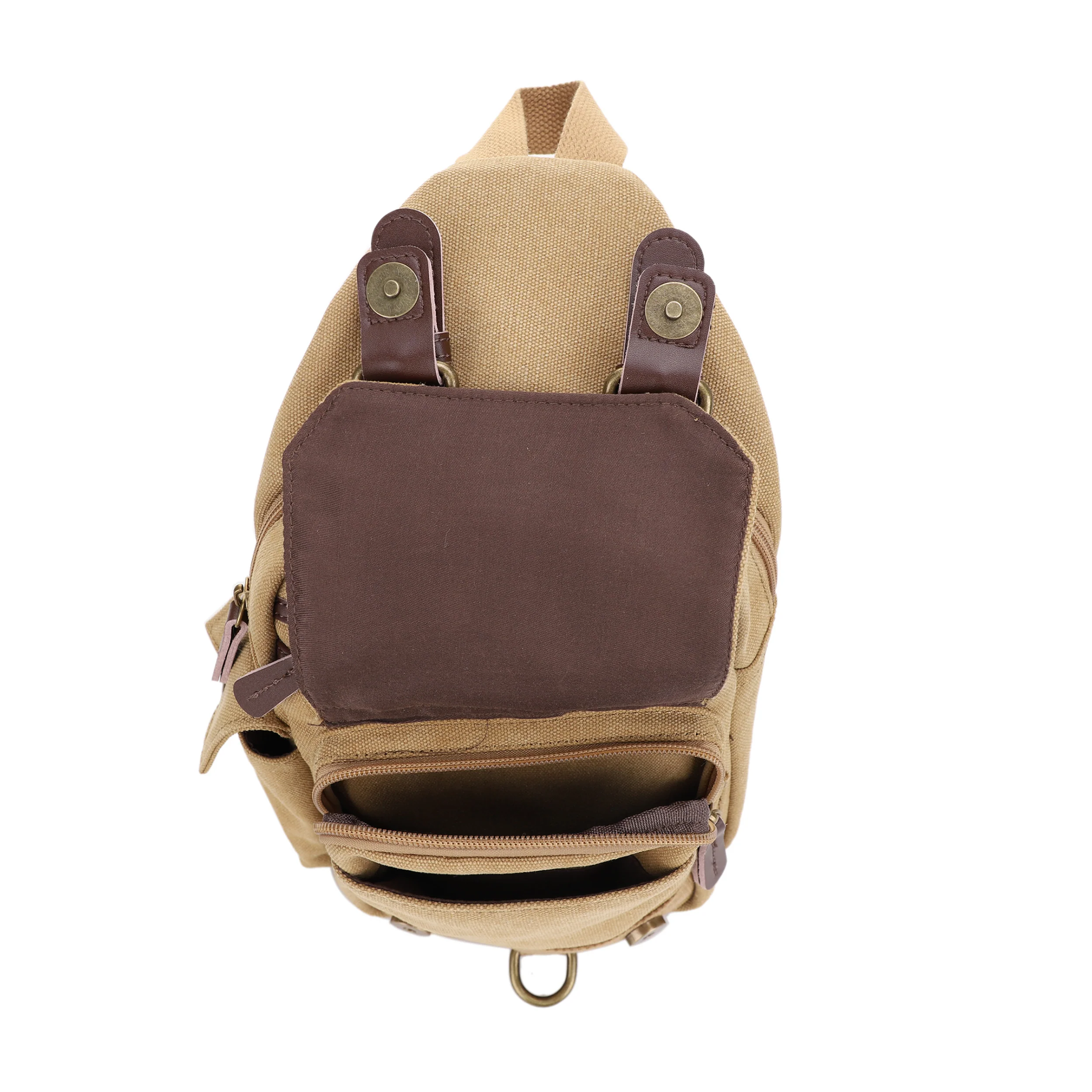 Shasta Unisex Canvas & Leather Concealed Carry Sling Bag - Image 36