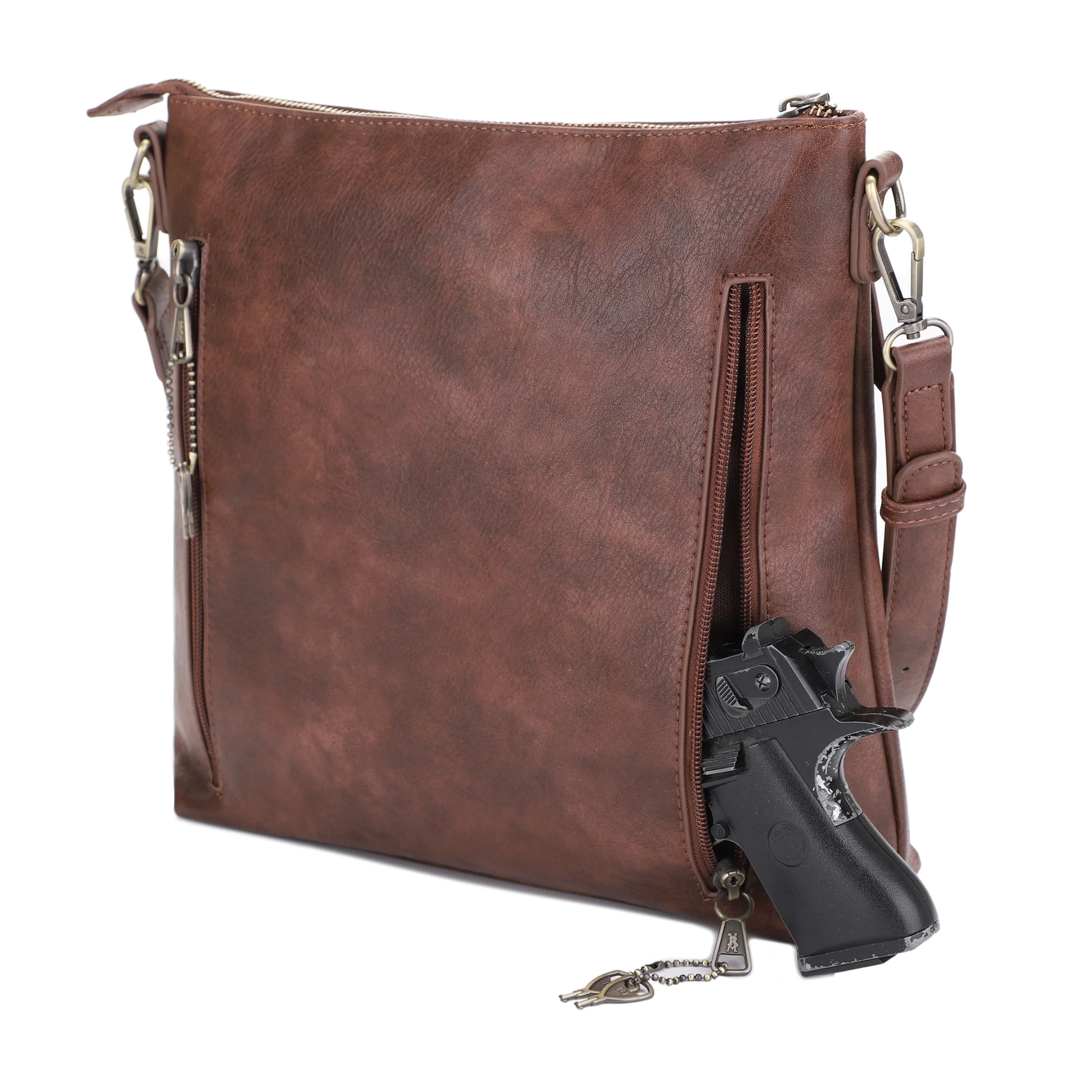 Southport Concealed Carry Lock and Key Crossbody - Image 39